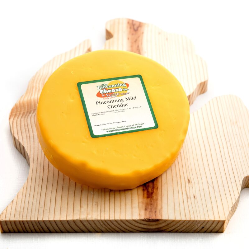 1 lb. Pinconning Mild Cheddar with Yellow Wax Casing