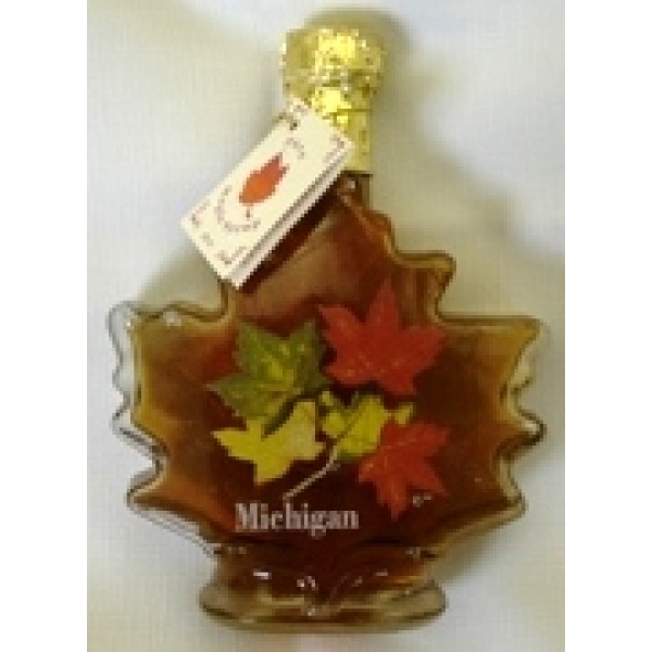Maple Syrup w/ Maple Leaf Glass Bottle