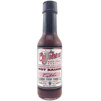 CaJohns Bourbon Infused Black Cherry Vanilla Chipotle-Habanero Hot Sauce