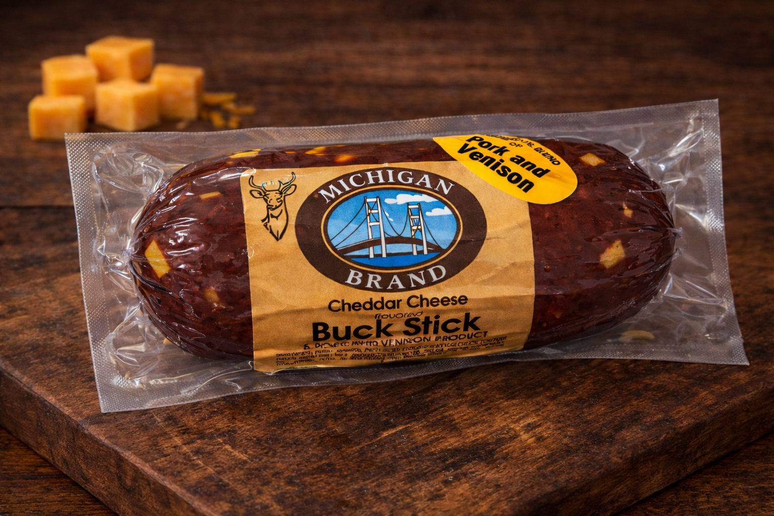 Michigan Brand Buck Stick with Cheddar Cheese - 1 lb.