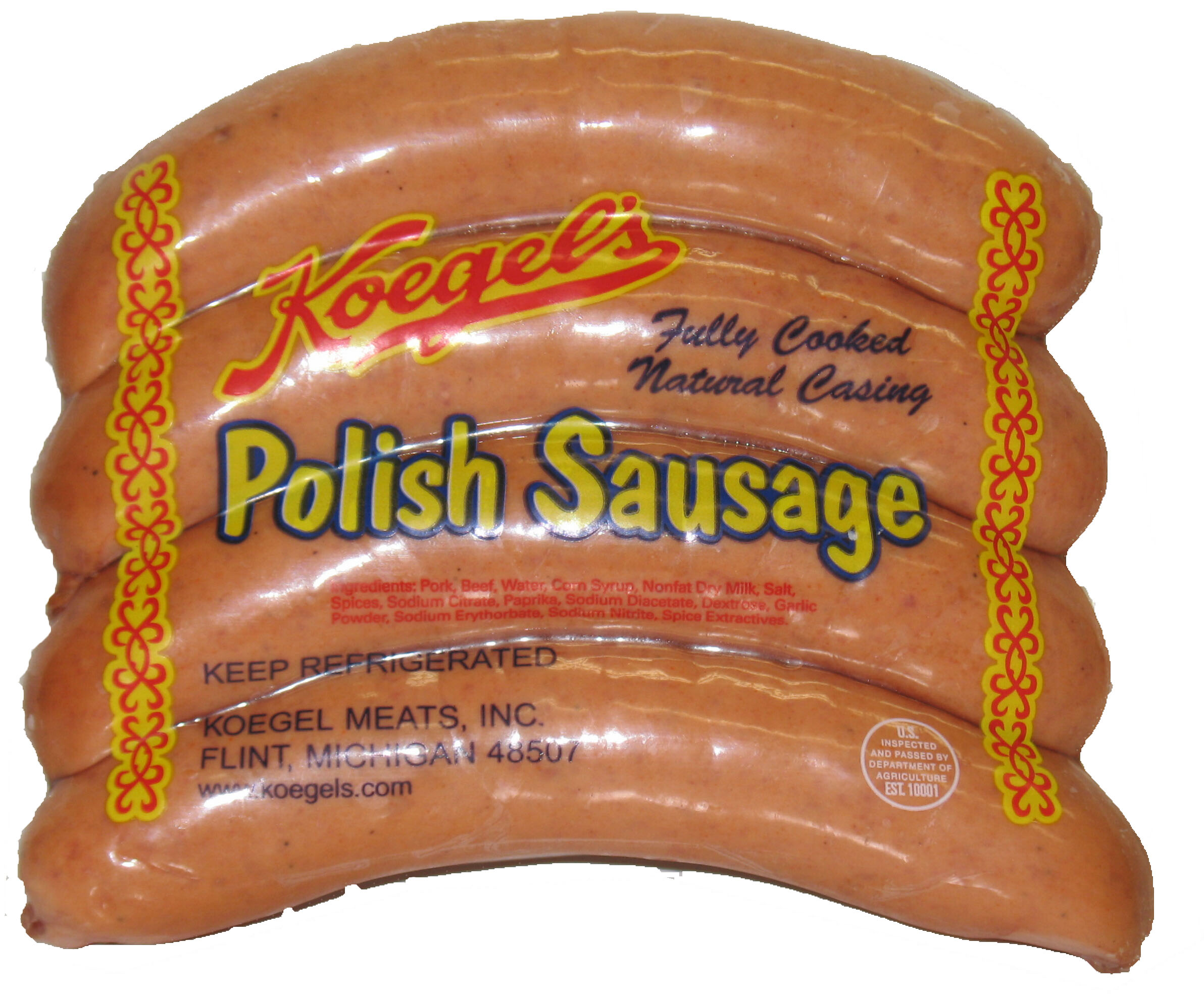 Koegel's Polish Sausage 6" Natural Casing - 4 count