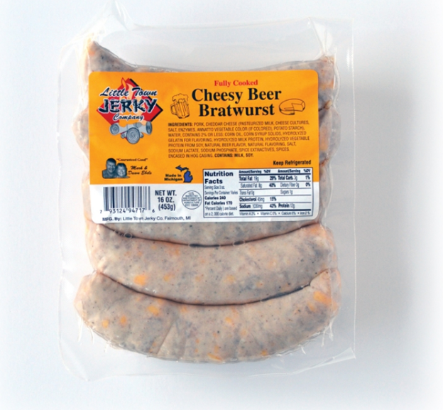 Little Town Jerky Co. Cheesy Beer Bratwurst