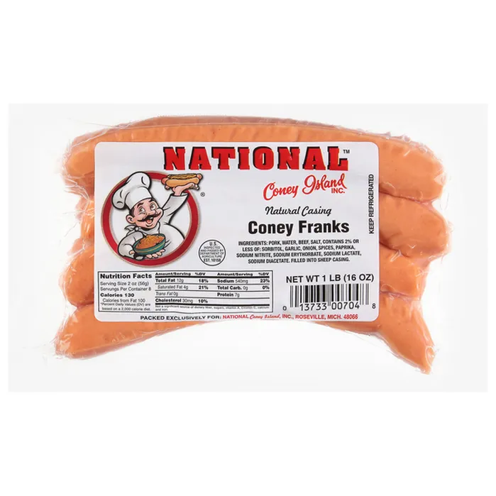 National Coney Island Natural Casing Coney Franks