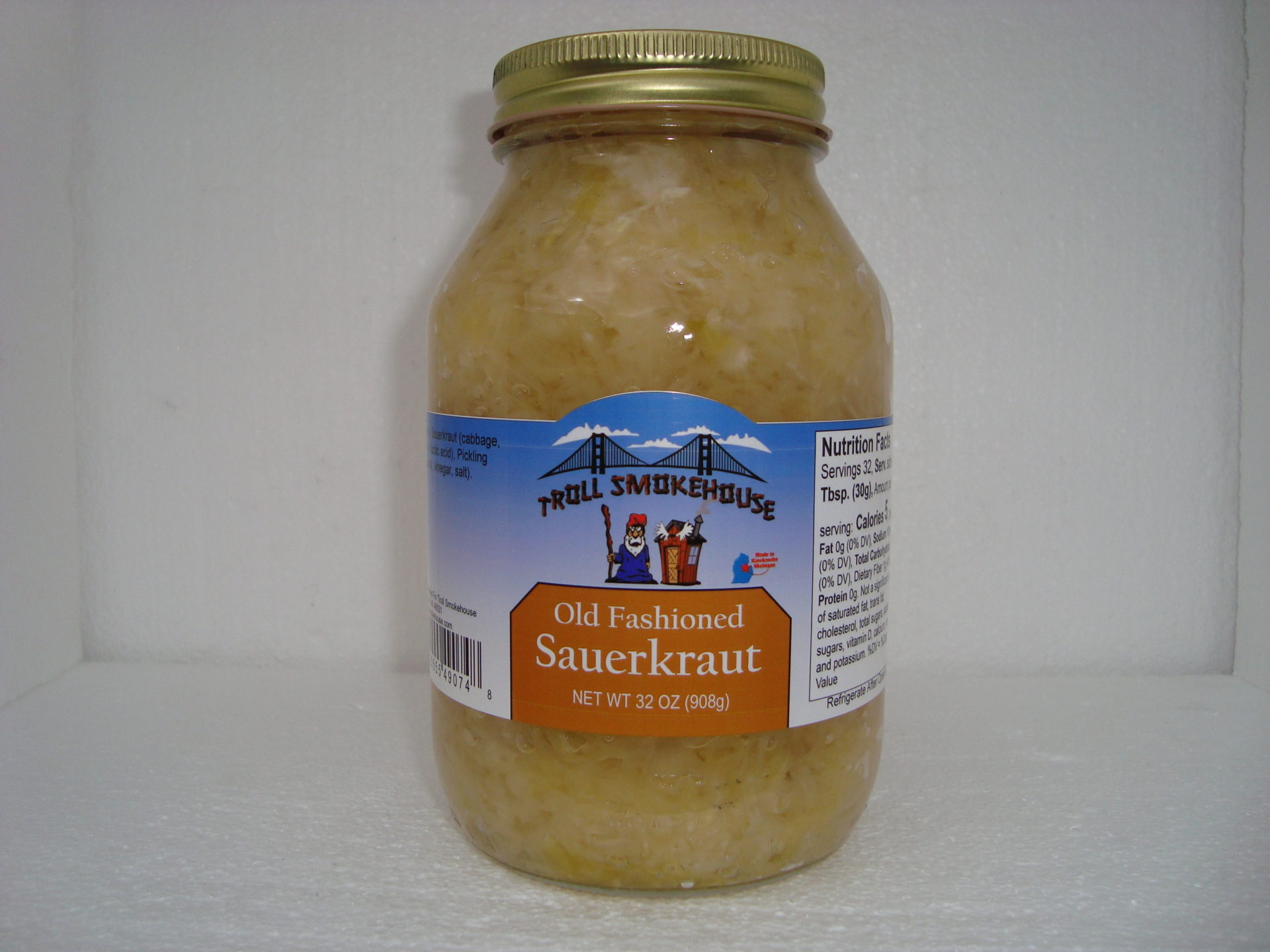 Troll Smokehouse Sauerkraut - 32 oz.