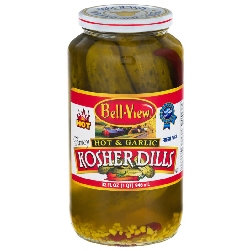 Bell-View Hot & Garlic Kosher Dill Pickles