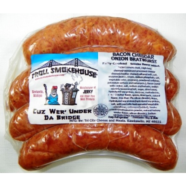 Troll Smokehouse Bacon Cheddar Onion Bratwurst
