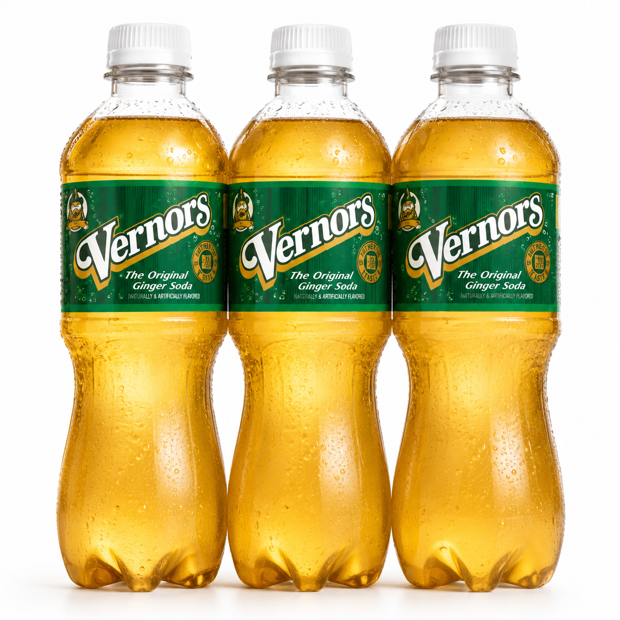 6 pack Old-Fashioned Vernors Ginger Ale - 16.9 oz. Bottles